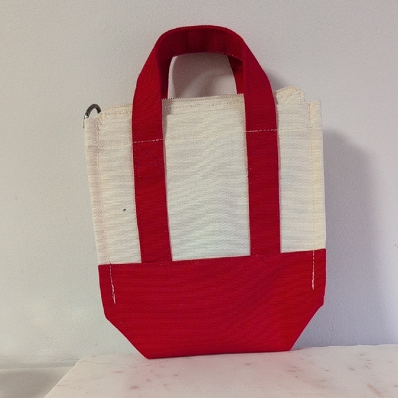 Vans Two-Tone Red and Cream Tote - Picture 3 of 4